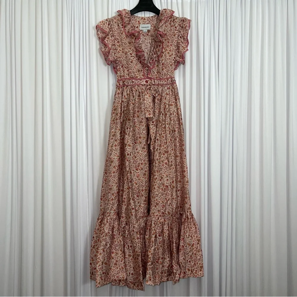 Sabina Musayev Jennifer Floral Ginger Print Maxi Dress size Medium - Picture 8 of 11